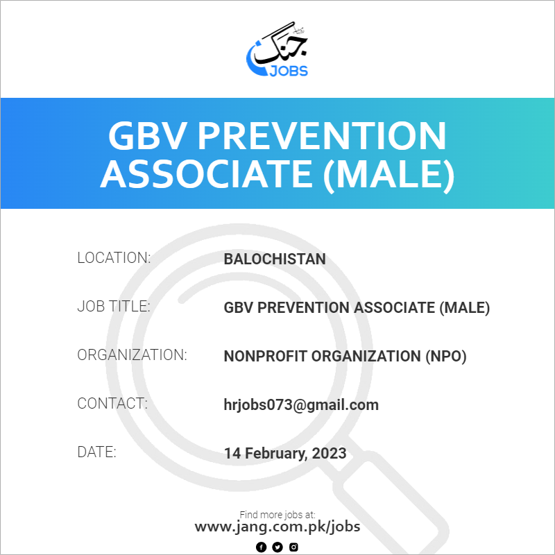 GBV Prevention Associate (Male)