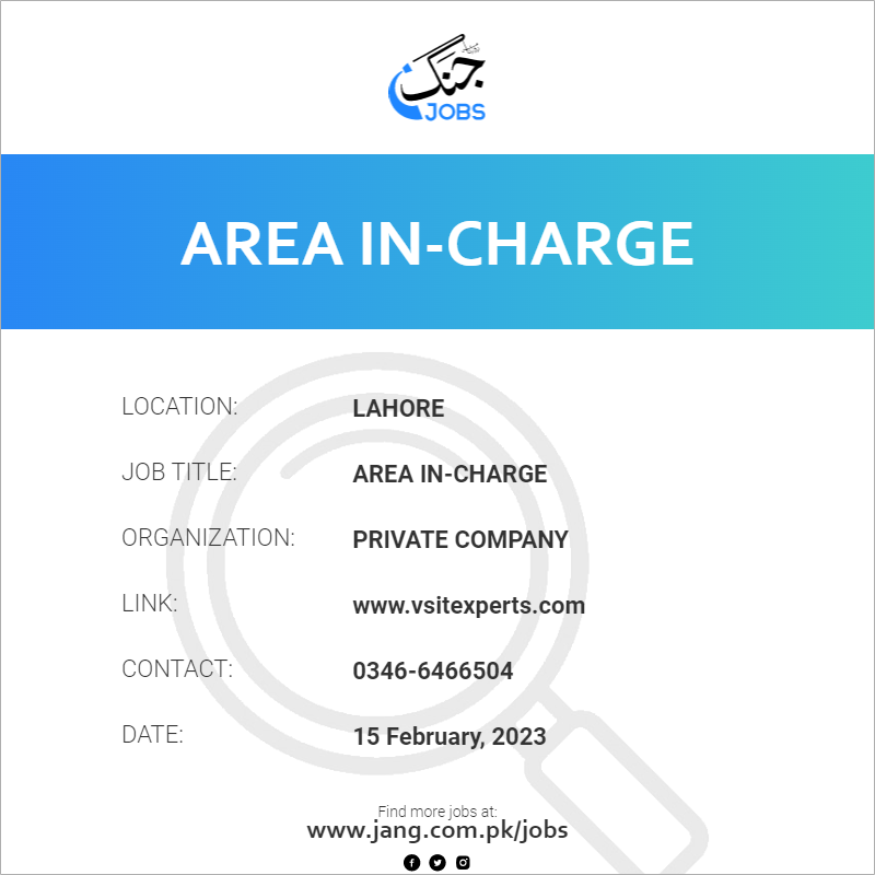 Area In-Charge
