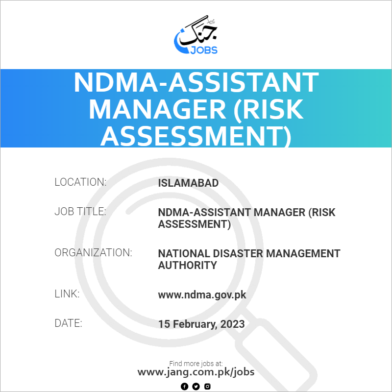 NDMA-Assistant Manager (Risk Assessment)