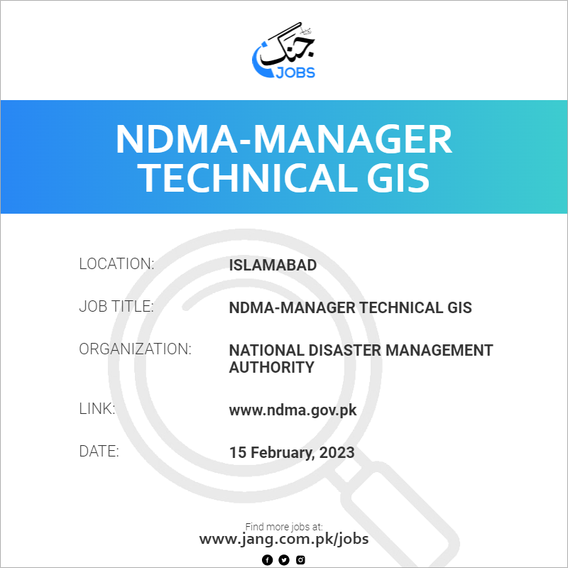 NDMA-Manager Technical GIS