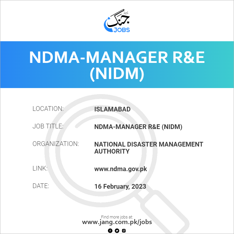 NDMA-Manager R&E (NIDM)