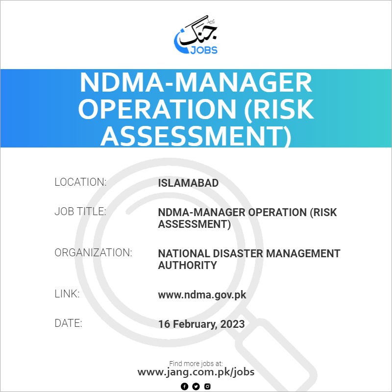 NDMA-Manager Operation (Risk Assessment)