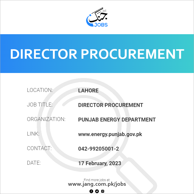 Director procurement