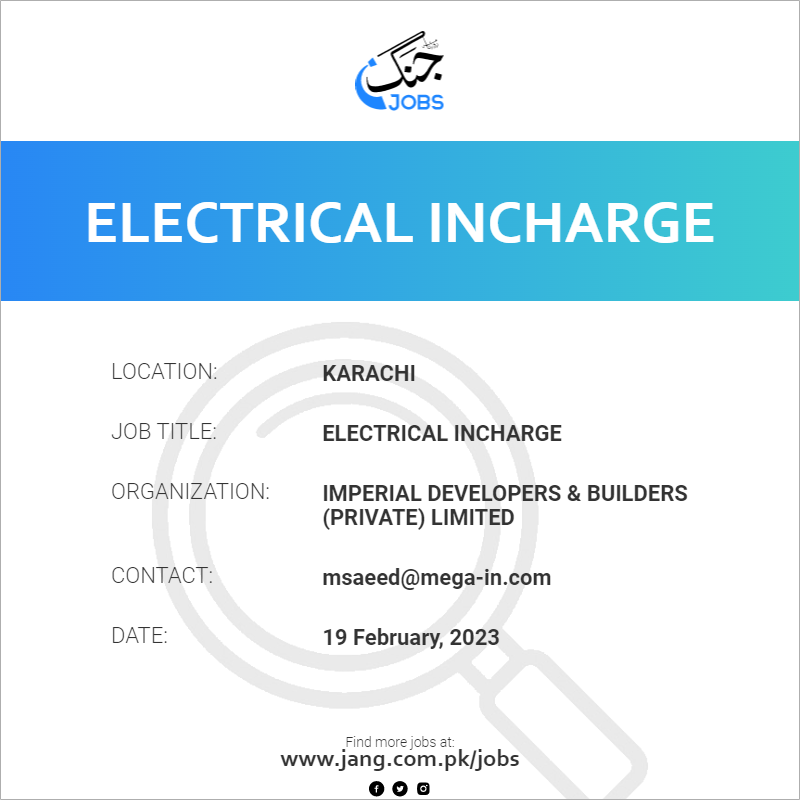 Electrical Incharge