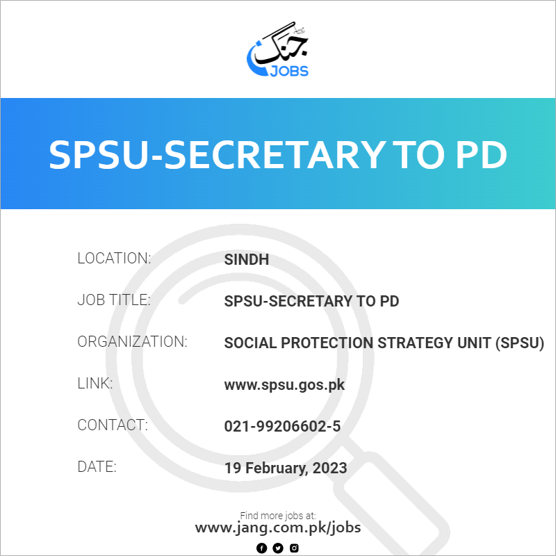 spsu-secretary-to-pd-job-social-protection-strategy-unit-spsu