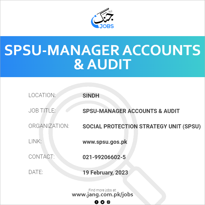 SPSU-Manager Accounts & Audit