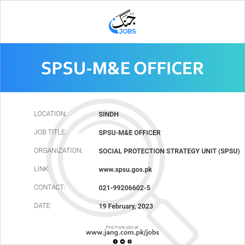 SPSU-M&E Officer