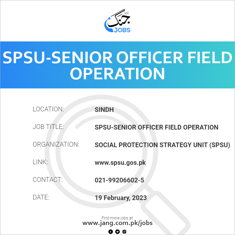 SPSU-Senior Officer Field Operation