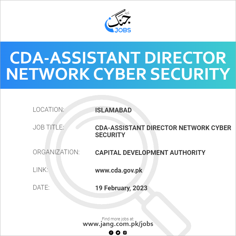 CDA-Assistant Director Network Cyber Security