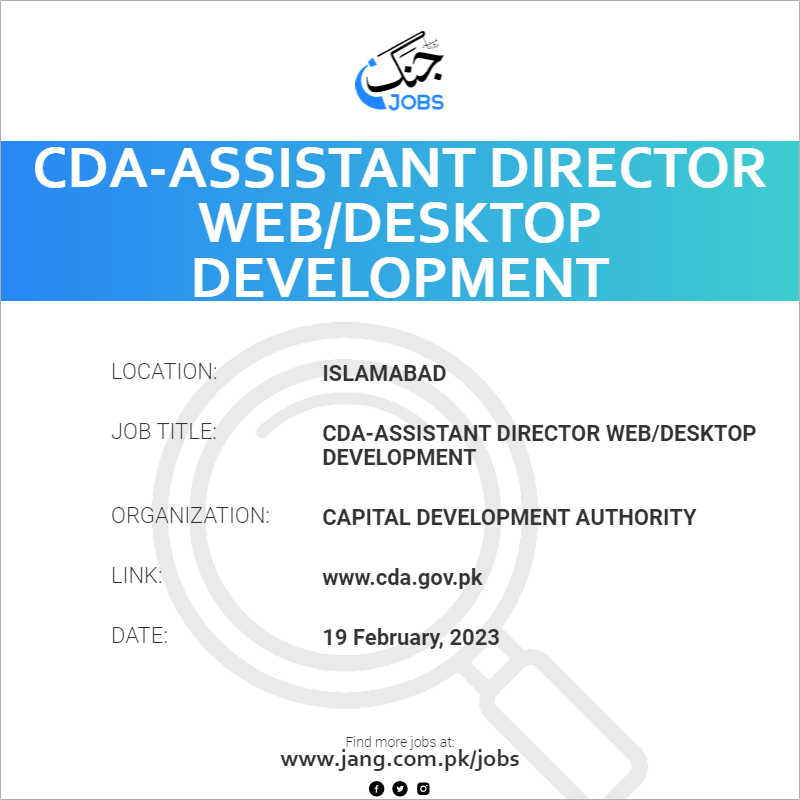 CDA-Assistant Director WEB/Desktop Development