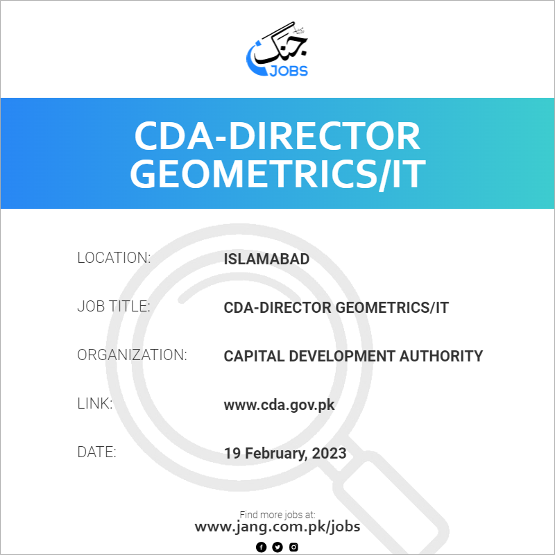 CDA-Director Geometrics/IT