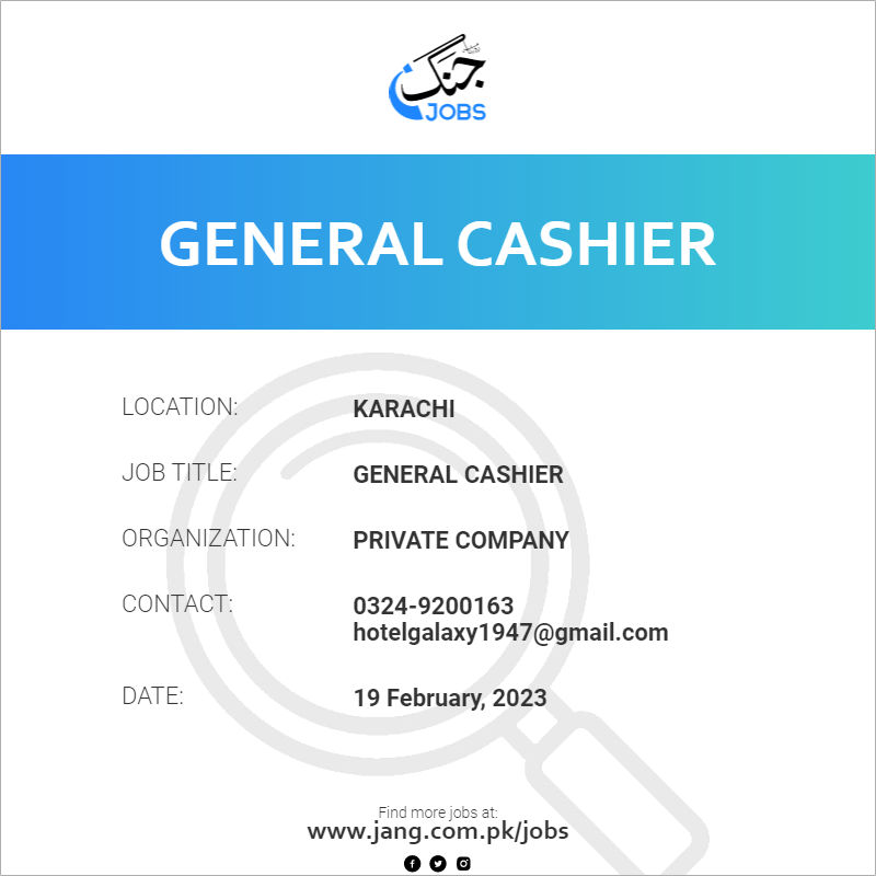 General Cashier