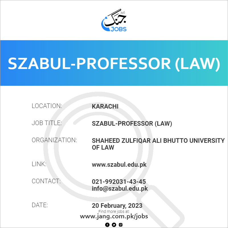 SZABUL-Professor (Law)