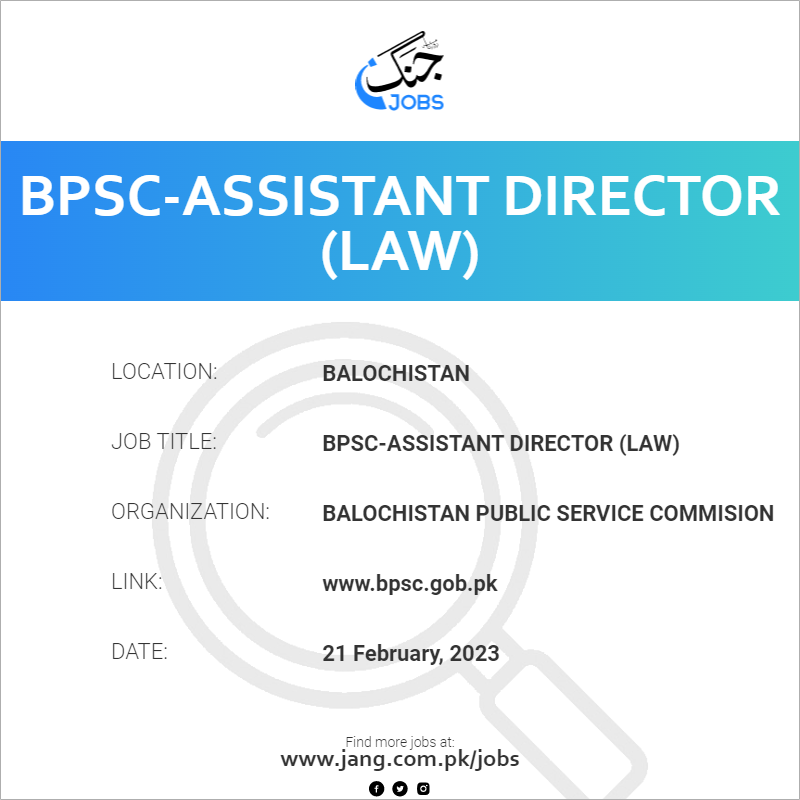 BPSC-Assistant Director (Law)