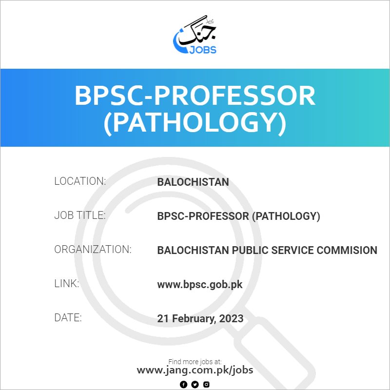 BPSC-Professor (Pathology)