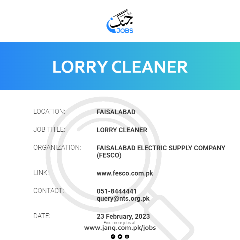 Lorry Cleaner