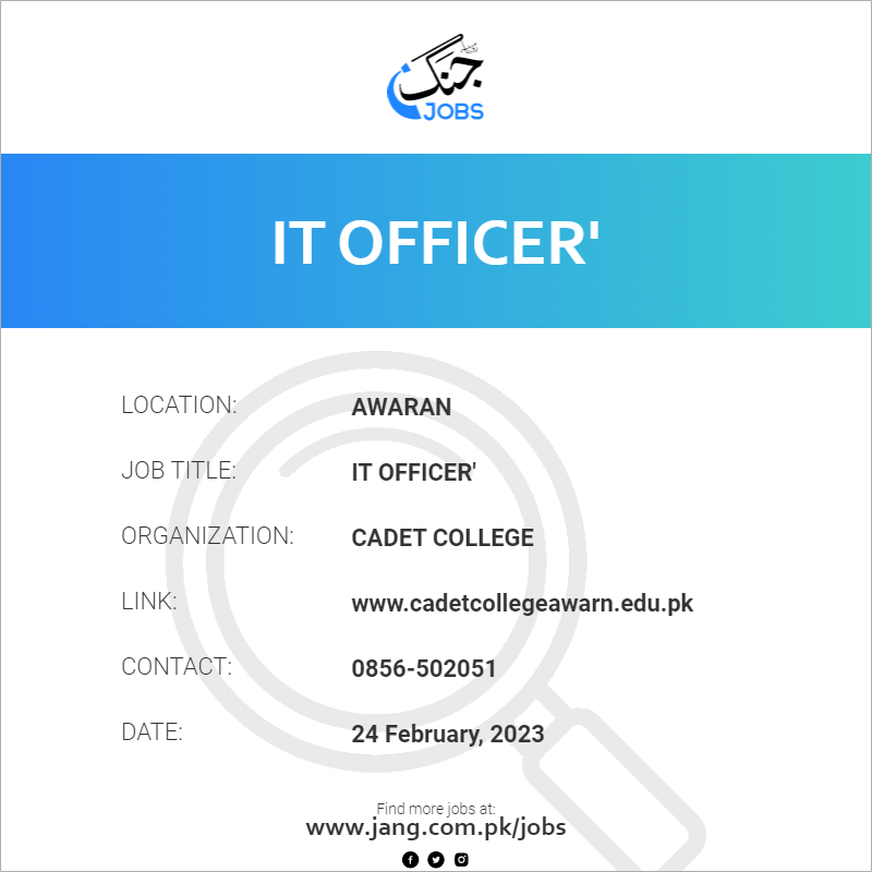 IT Officer'