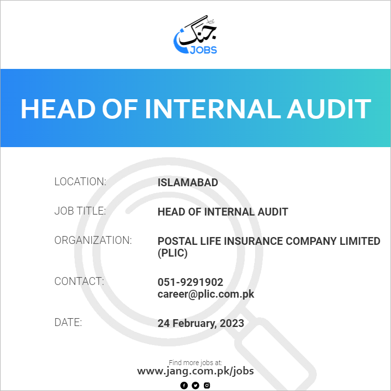 Head Of Internal Audit