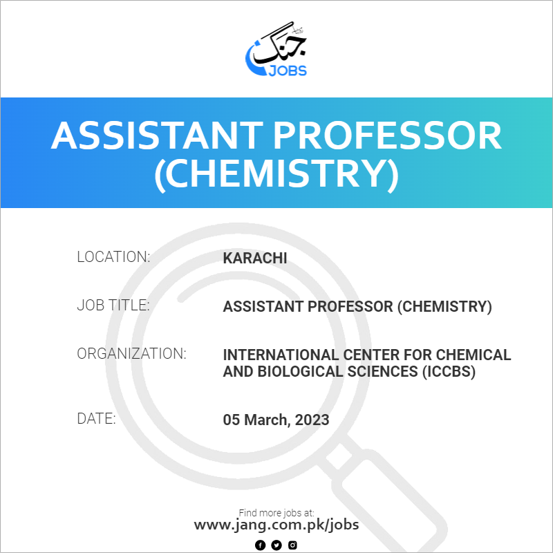 Assistant Professor (Chemistry)