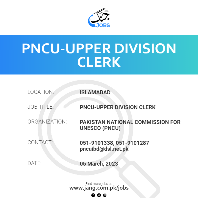 PNCU-Upper Division Clerk