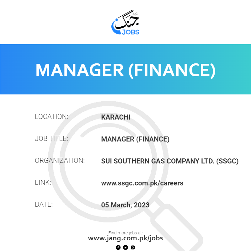 Manager (Finance)