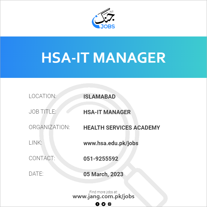 HSA-IT Manager