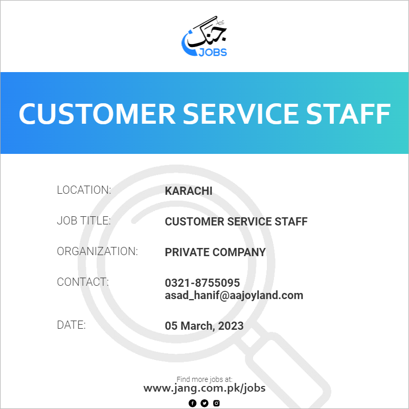 Customer Service Staff