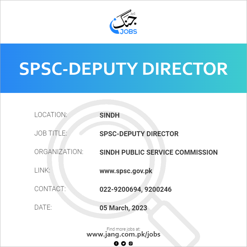 SPSC-Deputy Director