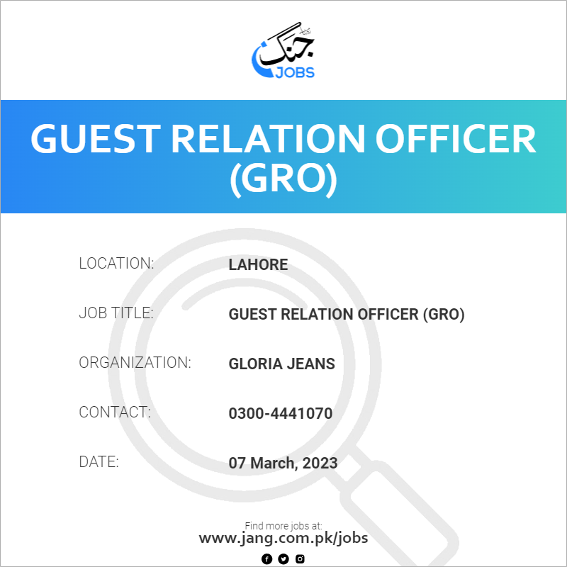 Guest Relation Officer (GRO)