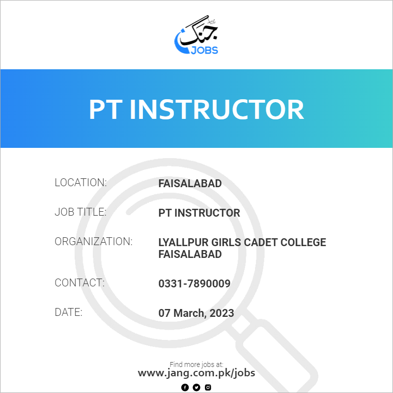 PT Instructor