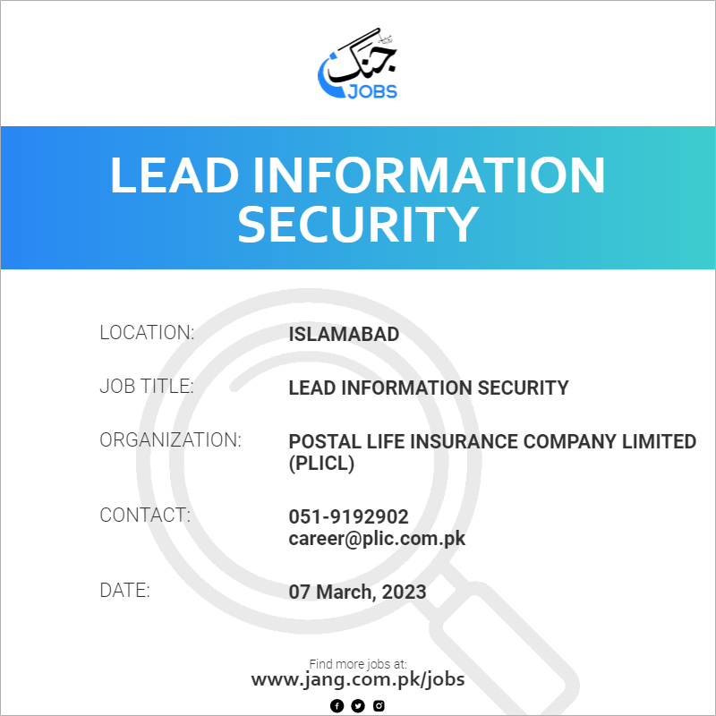 Lead Information Security