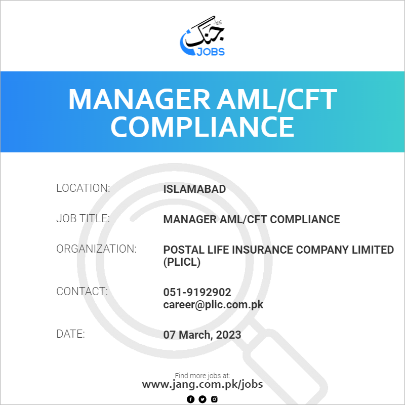 Manager AML/CFT Compliance