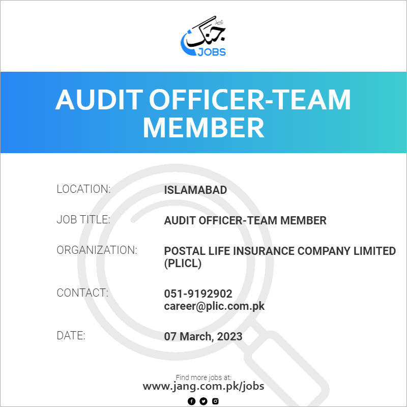 Audit Officer-Team Member