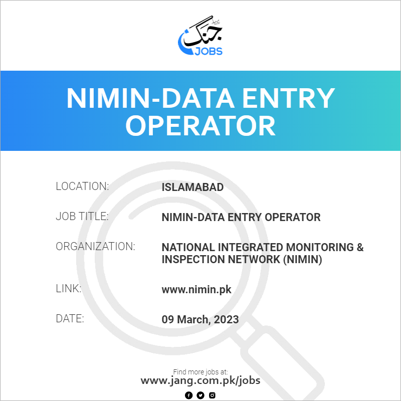 NIMIN-Data Entry Operator