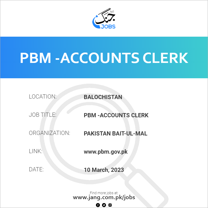 PBM -Accounts Clerk