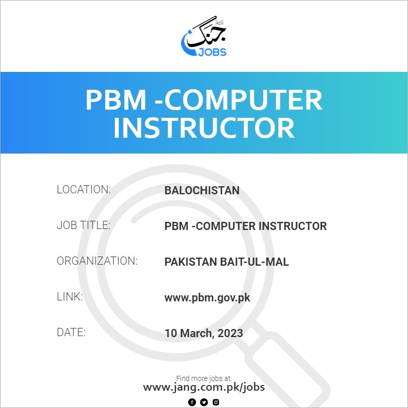 PBM -Computer instructor