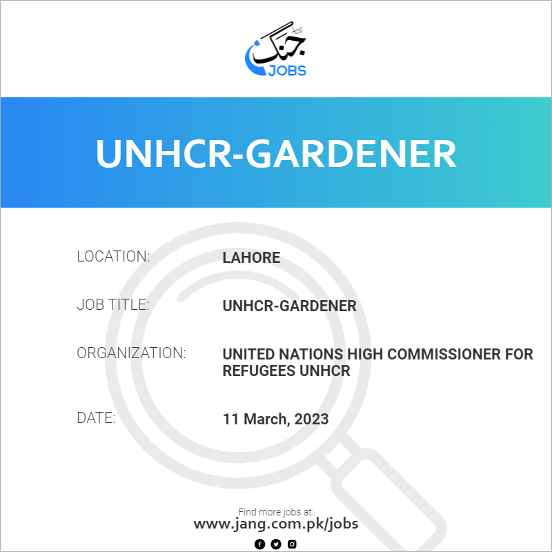 UNHCR-Gardener