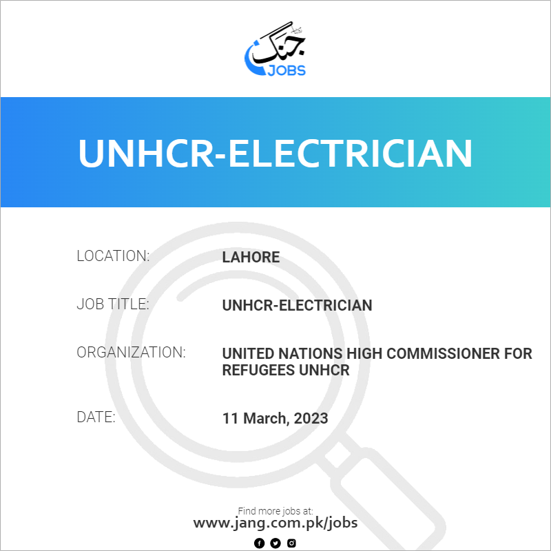 UNHCR-Electrician