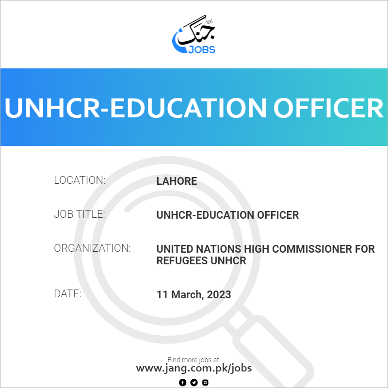 UNHCR-Education Officer