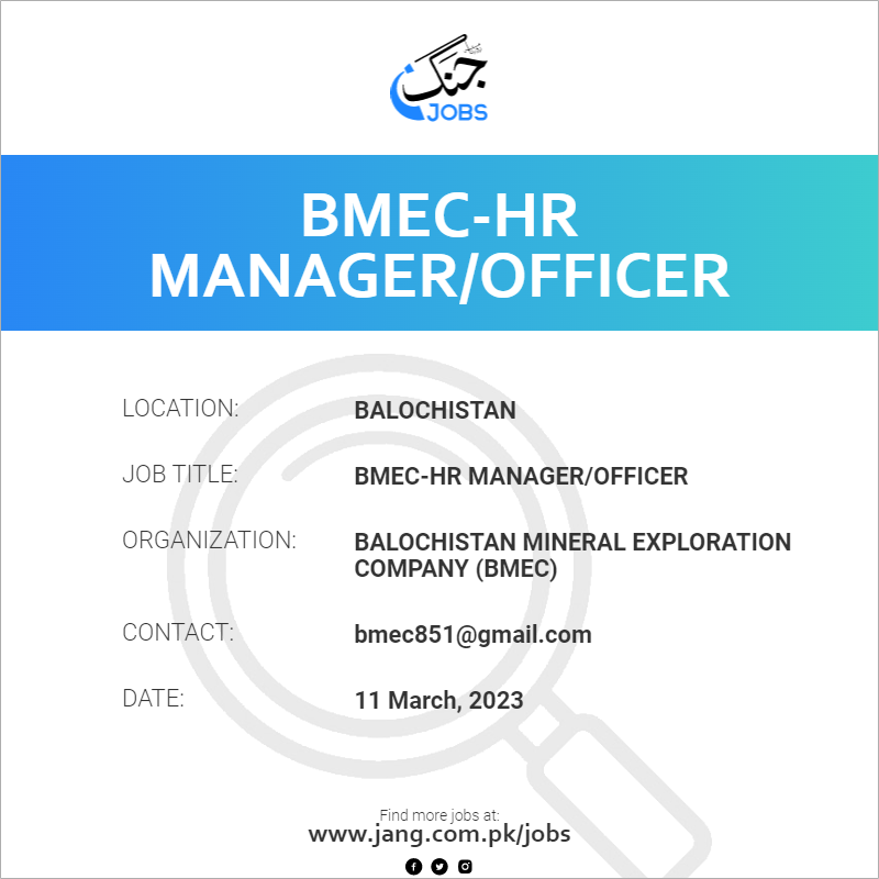 BMEC-HR Manager/Officer