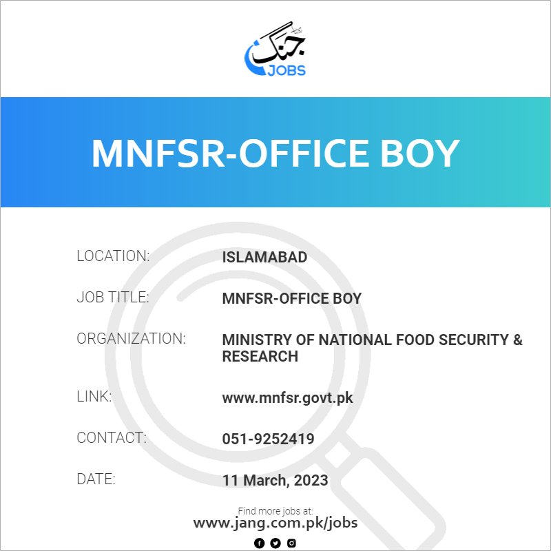 MNFSR-Office Boy