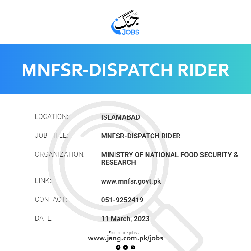 MNFSR-Dispatch Rider