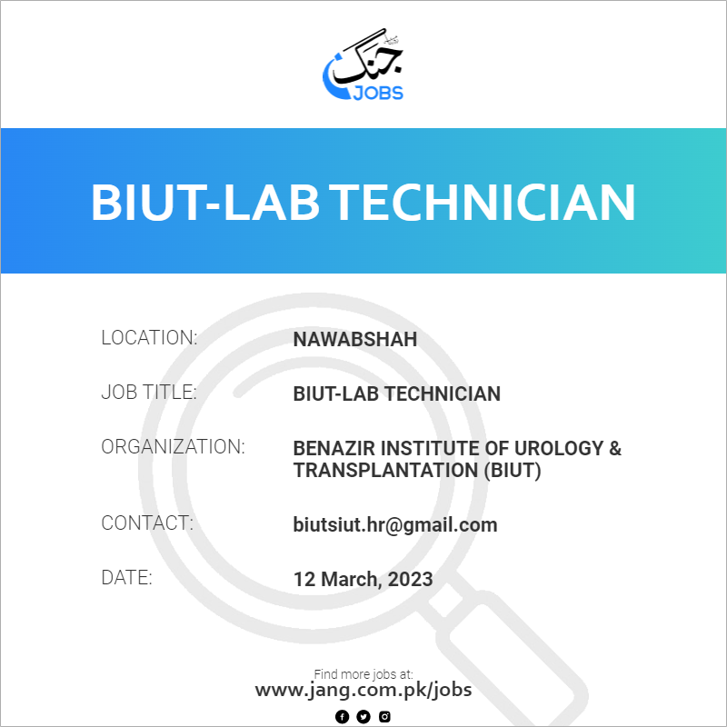 BIUT-Lab Technician