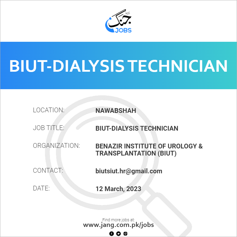 BIUT-Dialysis Technician