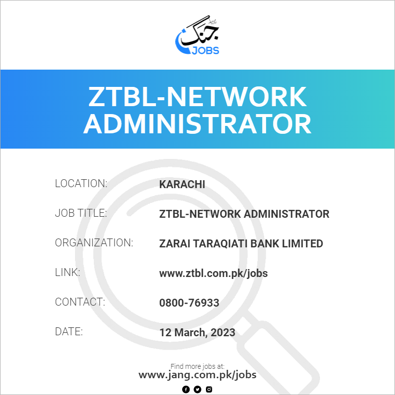 ZTBL-Network Administrator