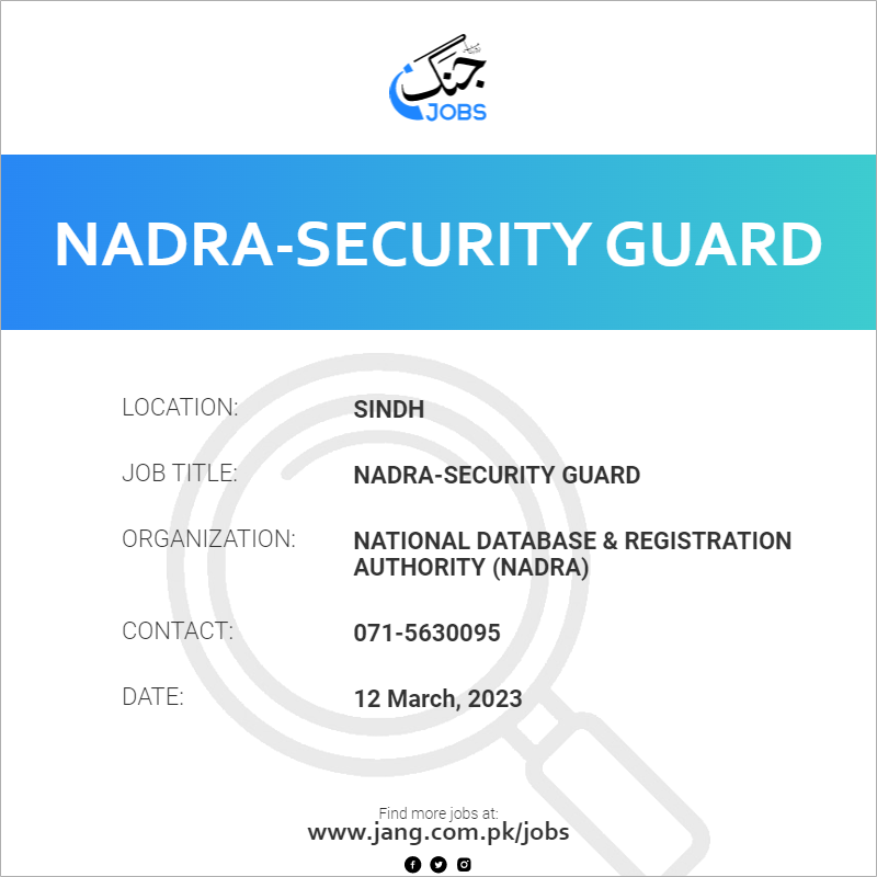 NADRA-Security Guard