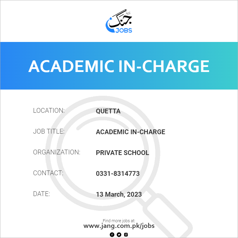 Academic In-Charge