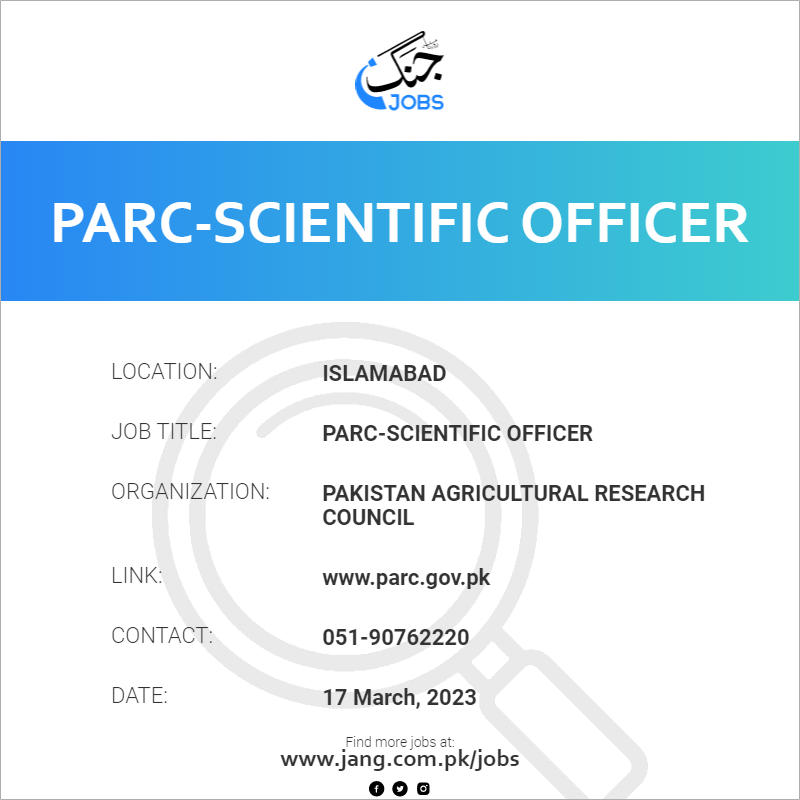 PARC-Scientific Officer