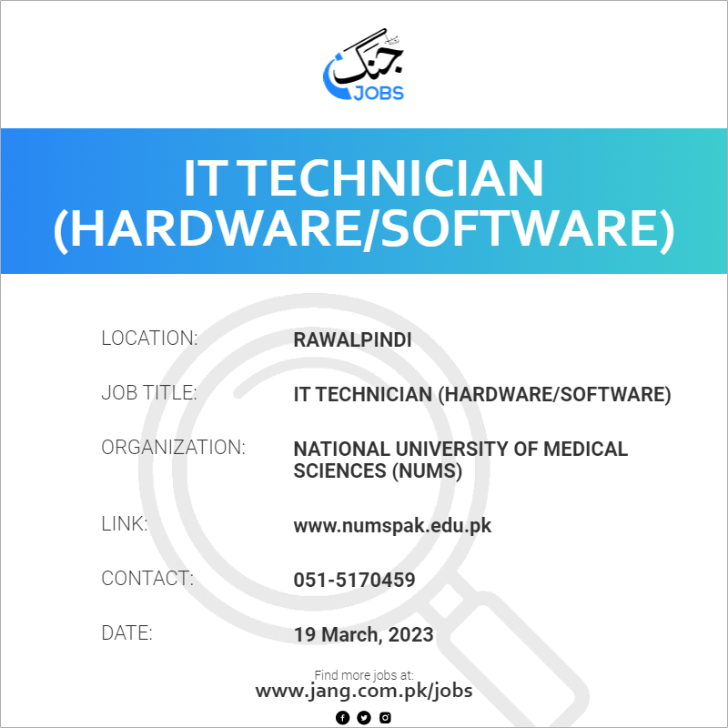 IT Technician (Hardware/Software)