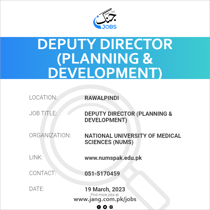 Deputy Director (Planning & Development)